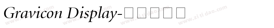 Gravicon Display字体转换